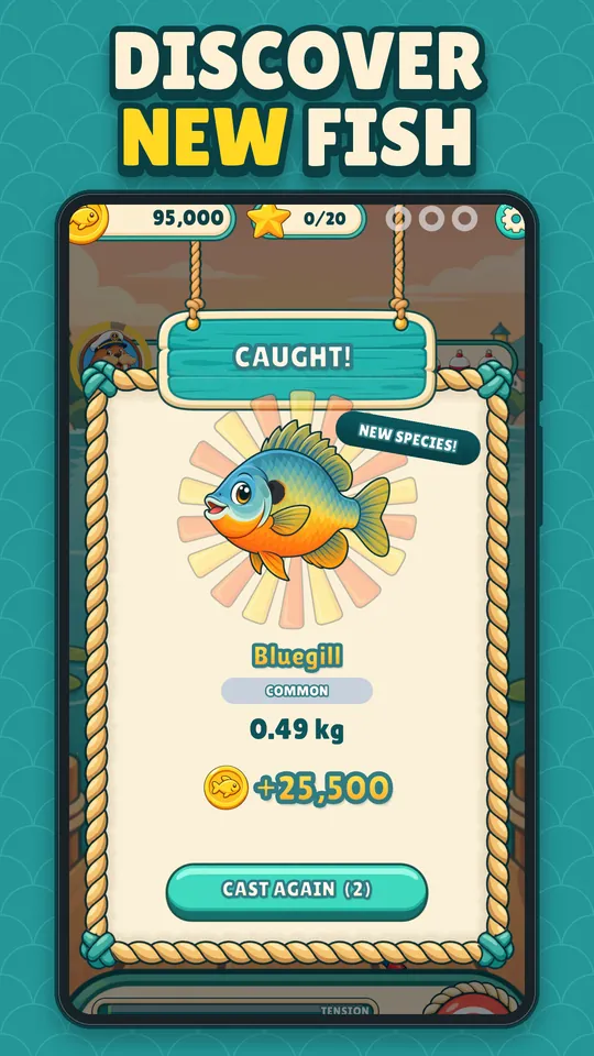 Screenshot: Discover new fish